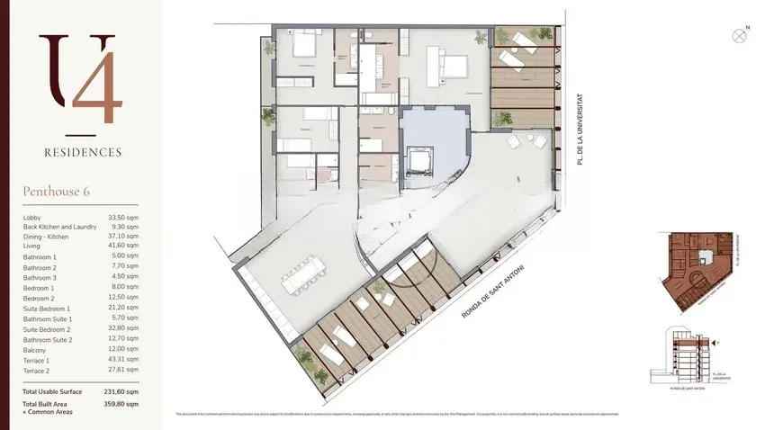 Пентхаус 360 м² в U4 Residences на площади Университета — фото 7